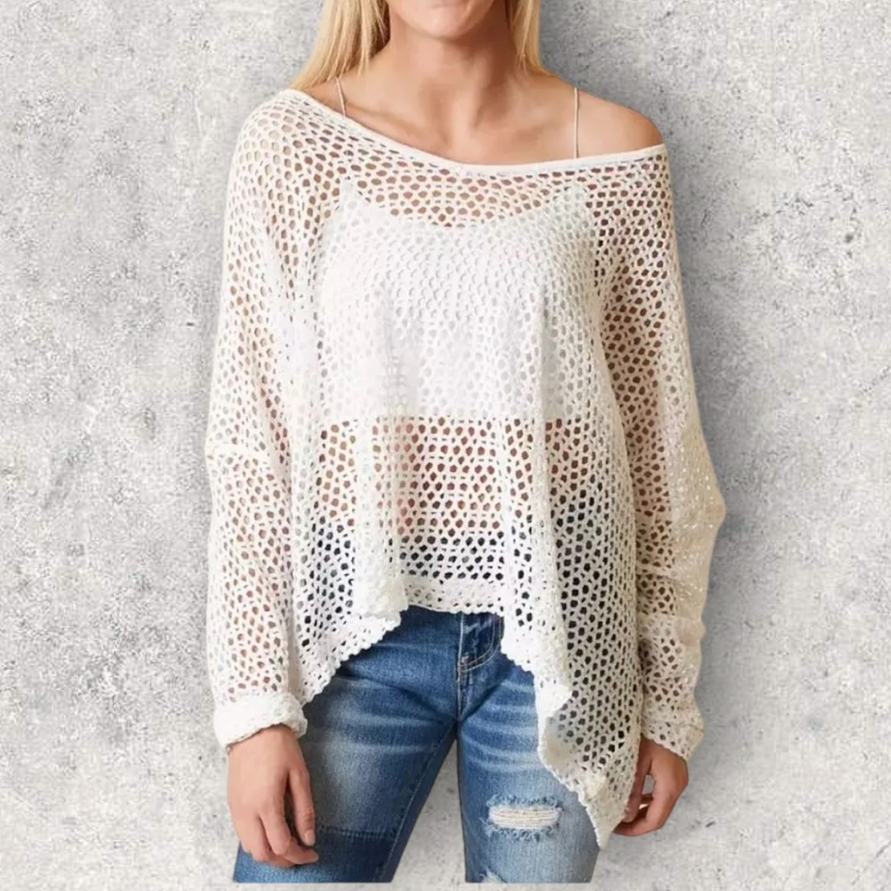 We the Free Napa Oversized Open Knit Top XS Can Fit Up to a Large